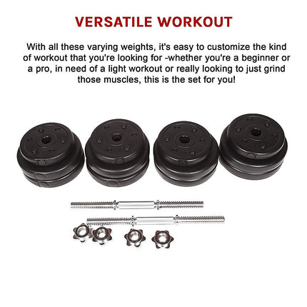 30KG Adjustable Dumbbell Set – Home Gym Weights for Strength & Fitness Training.