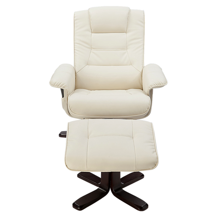 PU Leather Massage Chair Recliner Ottoman Lounge Remote.