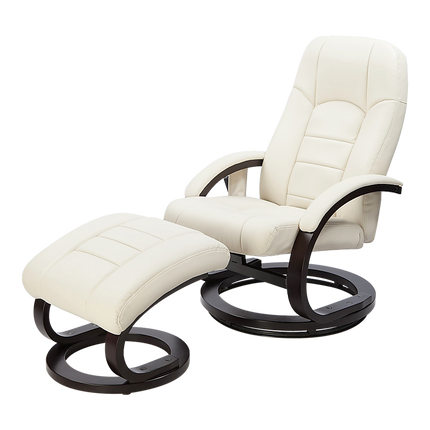PU Leather Deluxe Massage Chair Recliner Ottoman Lounge Remote.