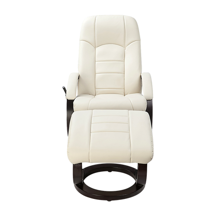 PU Leather Deluxe Massage Chair Recliner Ottoman Lounge Remote.