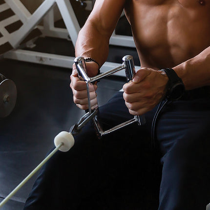 Close Grip Seated Row Handle – Triangle Cable Attachment Bar for Gym Machines.