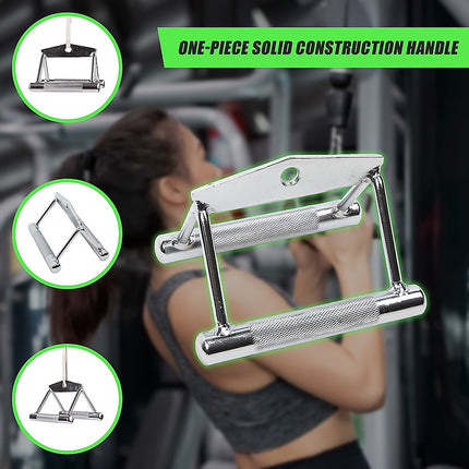 Close Grip Seated Row Handle – Triangle Cable Attachment Bar for Gym Machines.