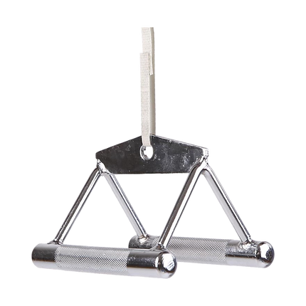 Close Grip Seated Row Handle – Triangle Cable Attachment Bar for Gym Machines.