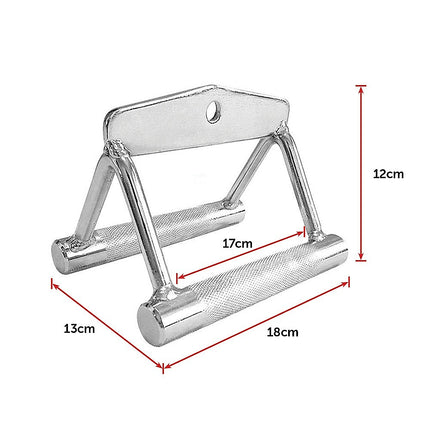 Close Grip Seated Row Handle – Triangle Cable Attachment Bar for Gym Machines.
