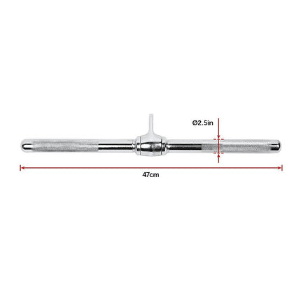 Revolving Straight Bar – Gym Cable Attachment for Tricep, Bicep & Pulley Workouts.