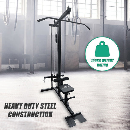 Lat Pulldown Low Row Fitness Machine – Home Gym Strength Trainer.