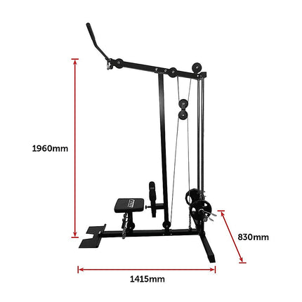 Lat Pulldown Low Row Fitness Machine – Home Gym Strength Trainer.