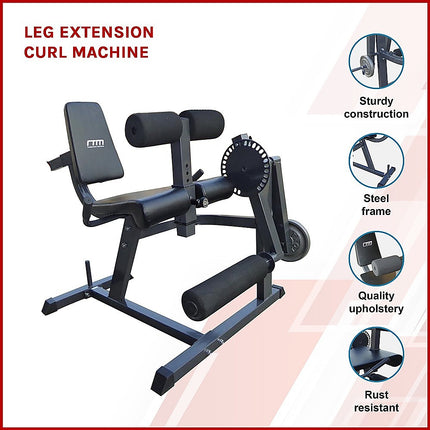 Leg Extension Curl Machine – Adjustable Home Gym Quad & Hamstring Workout Bench.