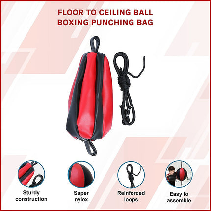 Floor to Ceiling Ball Boxing Punching Bag – Speed Reaction Training Equipment.