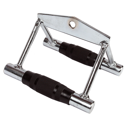 Rubber-Coated Close Grip Triangle Attachment for Lat Pulldown.