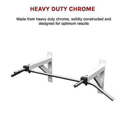 Wall Mounted Chin Up Pull Up Bar – Heavy Duty Home Gym Strength Training.