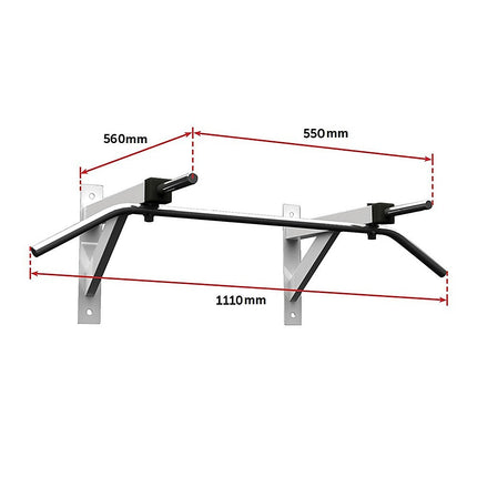 Wall Mounted Chin Up Pull Up Bar – Heavy Duty Home Gym Strength Training.