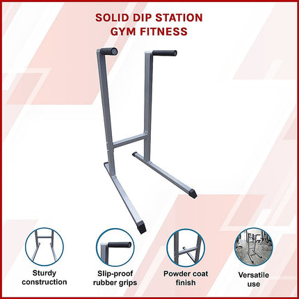 Solid Dip Station Power Tower for Home Gym Strength Training Upper Body Workouts.