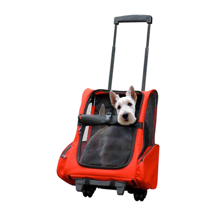 Dog Pet Safety Transport Carrier Backpack Trolley.