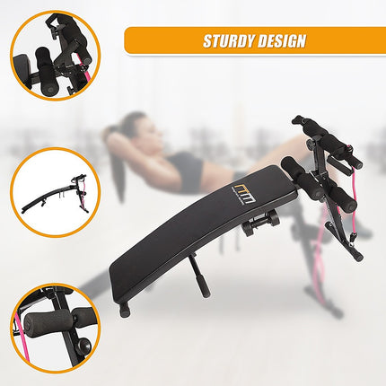 Foldable Incline Sit Up Bench for Home Gym Ab Workout Training.