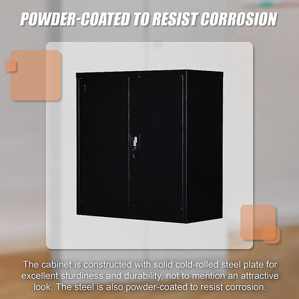 Two-Door Shelf Office Gym Filing Storage Locker Cabinet Safe.