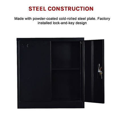 Two-Door Shelf Office Gym Filing Storage Locker Cabinet Safe.