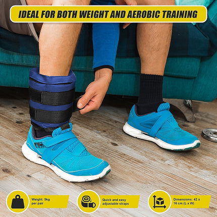 5kg Adjustable Ankle/Wrist Weight Straps.