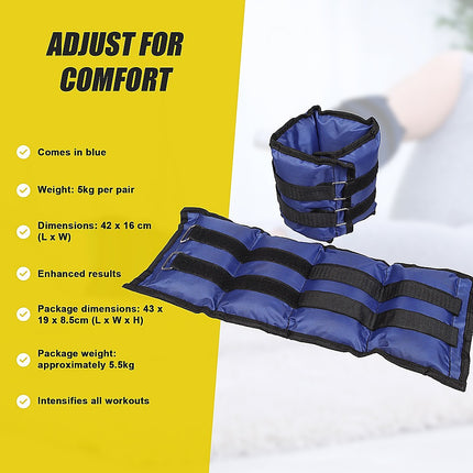 5kg Adjustable Ankle/Wrist Weight Straps.