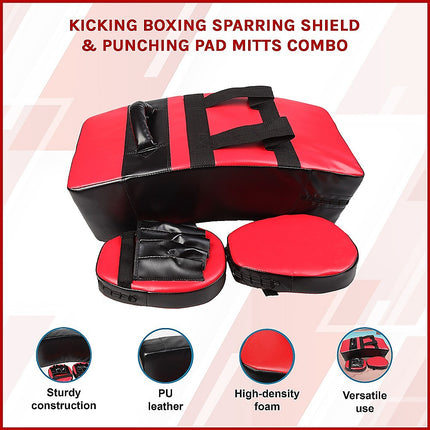 Kickboxing Shield & Punching Pad Combo – Sparring Training Strike Set.