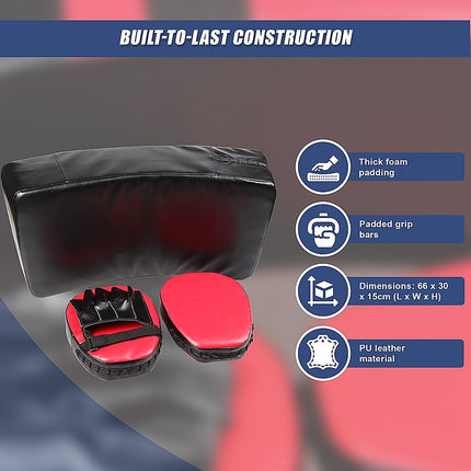Kickboxing Shield & Punching Pad Combo – Sparring Training Strike Set.