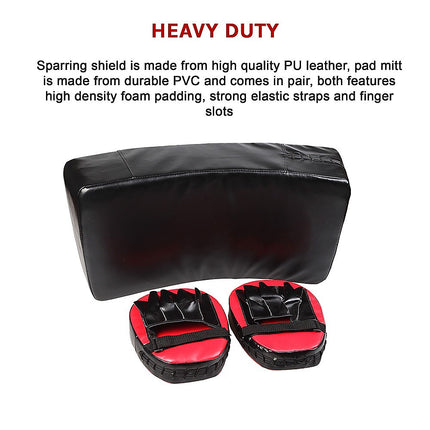 Kickboxing Shield & Punching Pad Combo – Sparring Training Strike Set.