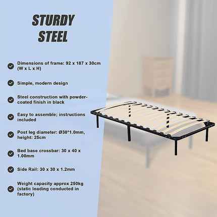 Single Metal Bed Frame - Bedroom Furniture.