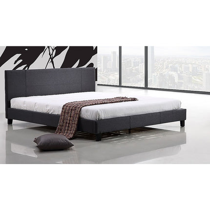 King Linen Fabric Bed Frame Grey.