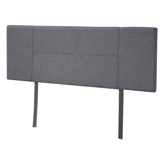 Linen Fabric Queen Bed Headboard Bedhead - Grey.