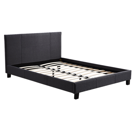 Linen Fabric Queen Bed Headboard Bedhead - Grey.