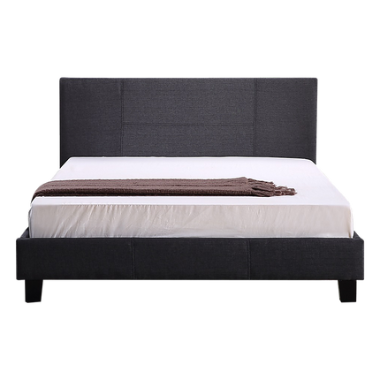 Linen Fabric Queen Bed Headboard Bedhead - Grey.