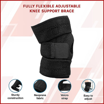 Fully Flexible Adjustable Knee Support Brace.