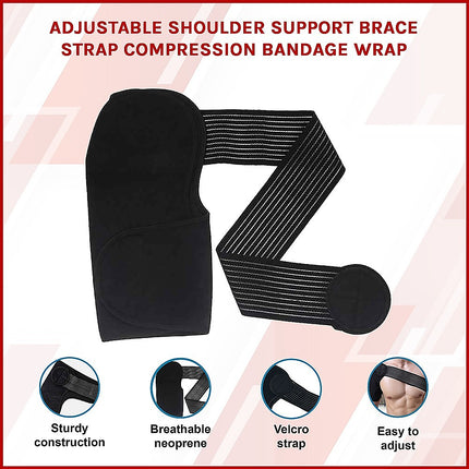 Adjustable Shoulder Support Brace Strap Compression Bandage Wrap.