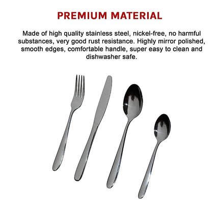 32 Piece Stainless Steel Cutlery Set Knives Fork Spoon Teaspoon.