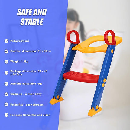 Kids Toilet Ladder Toddler Potty Training Seat.