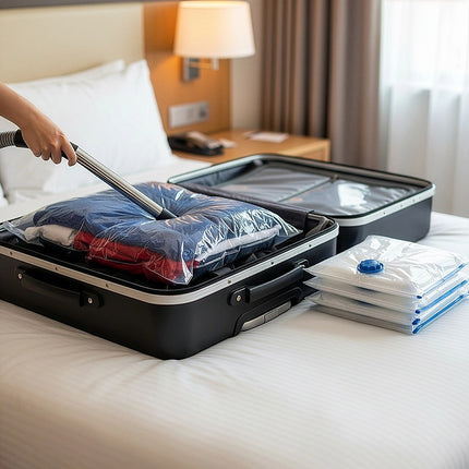 10X Jumbo Vacuum Storage Bags – Space Saver Seal Bags for Clothes, Bedding, Blankets & Travel Organisation.