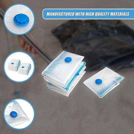 10X Jumbo Vacuum Storage Bags – Space Saver Seal Bags for Clothes, Bedding, Blankets & Travel Organisation.