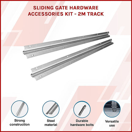Sliding Gate Hardware Accessories Kit - 2m Track.
