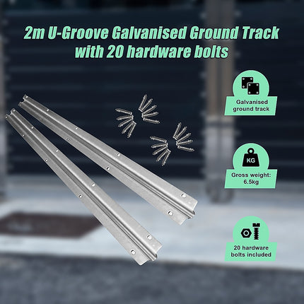 Sliding Gate Hardware Accessories Kit - 2m Track.