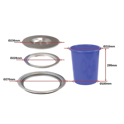 8L Concealed Benchtop Bin.