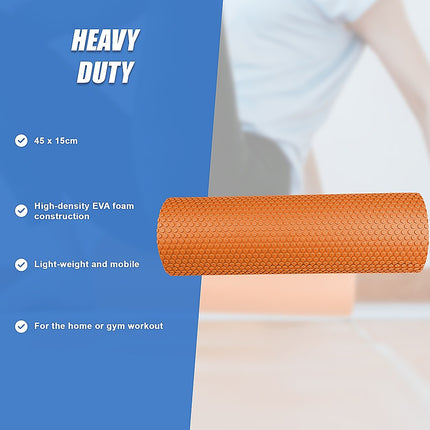 45 x 15cm Physio Yoga Pilates Foam Roller.