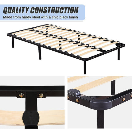 King Single Metal Bed Frame - Bedroom Furniture.