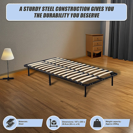 King Single Metal Bed Frame - Bedroom Furniture.