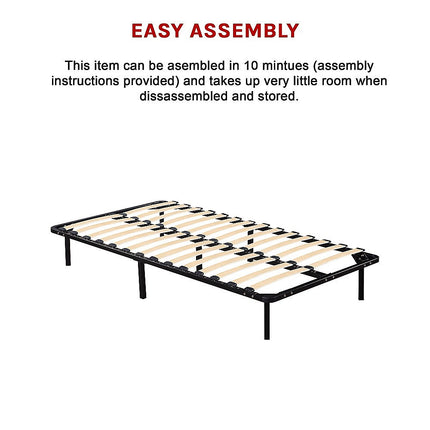 King Single Metal Bed Frame - Bedroom Furniture.