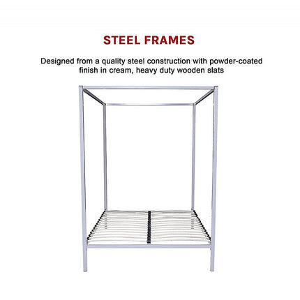 4 Four Poster Queen Bed Frame.