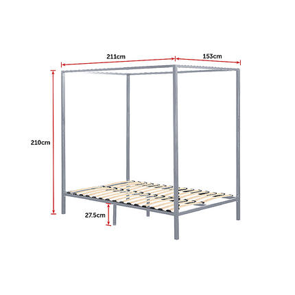 4 Four Poster Queen Bed Frame.