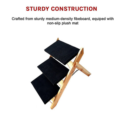 3 Steps Portable Dog Cat Pet Stairs.