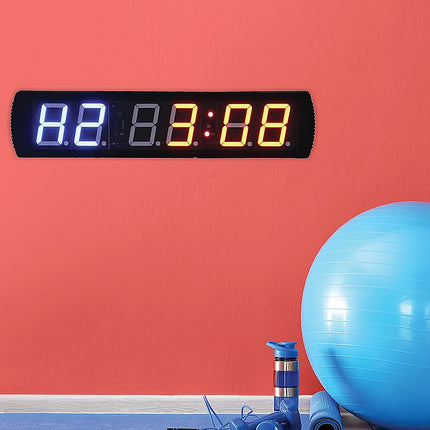 6 Digit Digital Timer Interval Fitness Clock LED Gym Display.