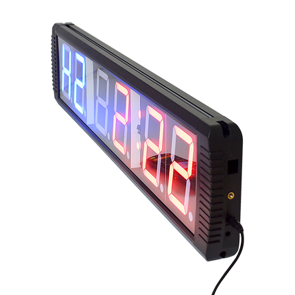 6 Digit Digital Timer Interval Fitness Clock LED Gym Display.