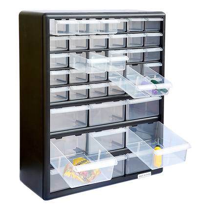 Storage Cabinet Drawers 39 Plastic Tool Box Containers Organiser Cupboard.
